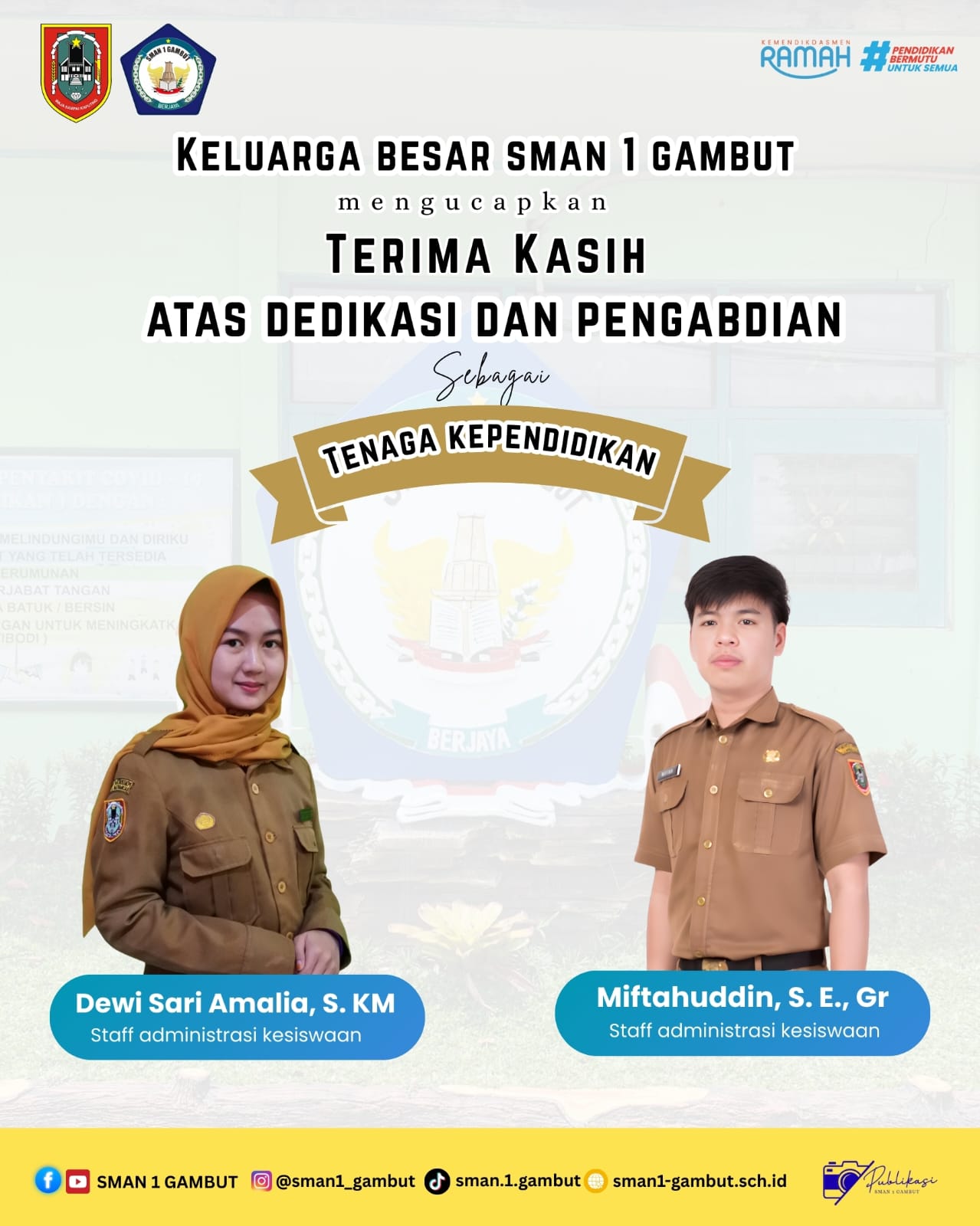 Terima kasih atas dedikasi dan pengabdian
